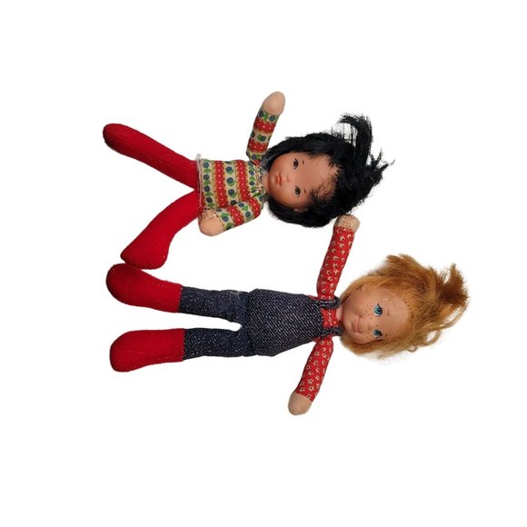 Lot of 4 VINTAGE 1970's Miniature Dolls from Around the World - Picture 7 of 7